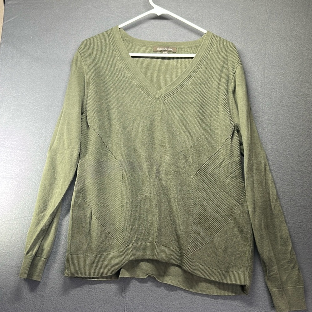 Tommy Bahama Green V-Neck Sweater‎